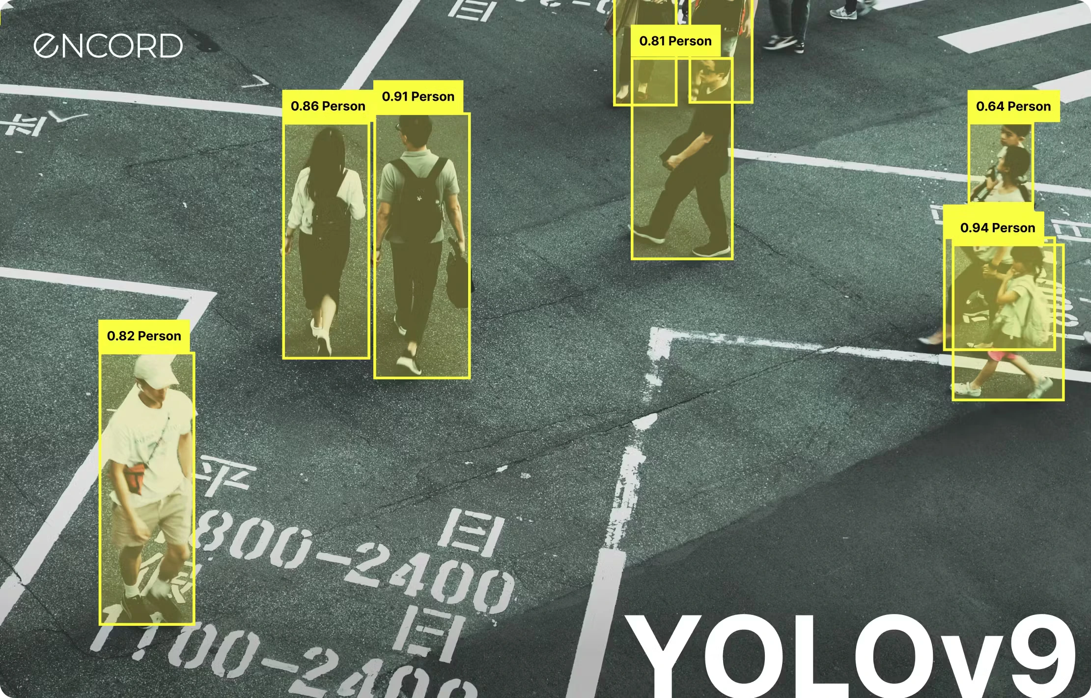 Real-time object detection of cars and pedestrians using YOLO v9 in a busy street scene