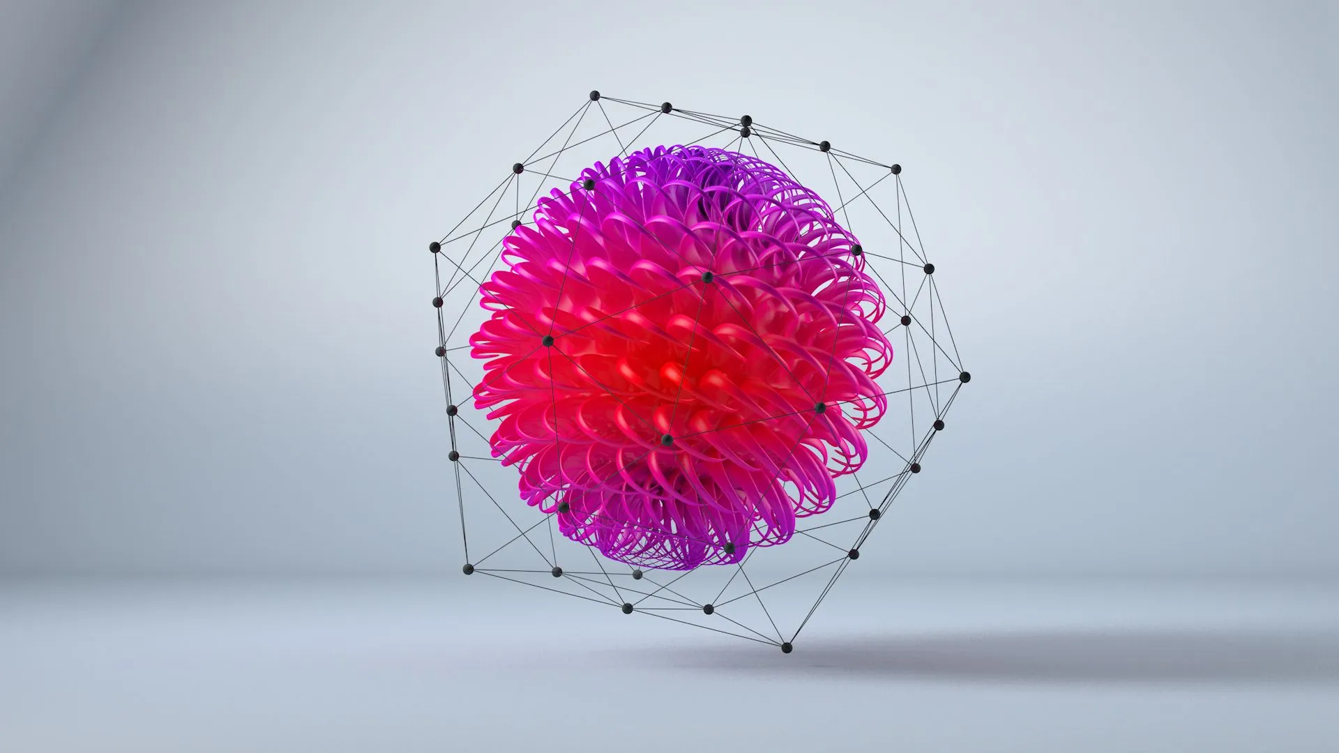 Abstract motion graphics render in Redshift